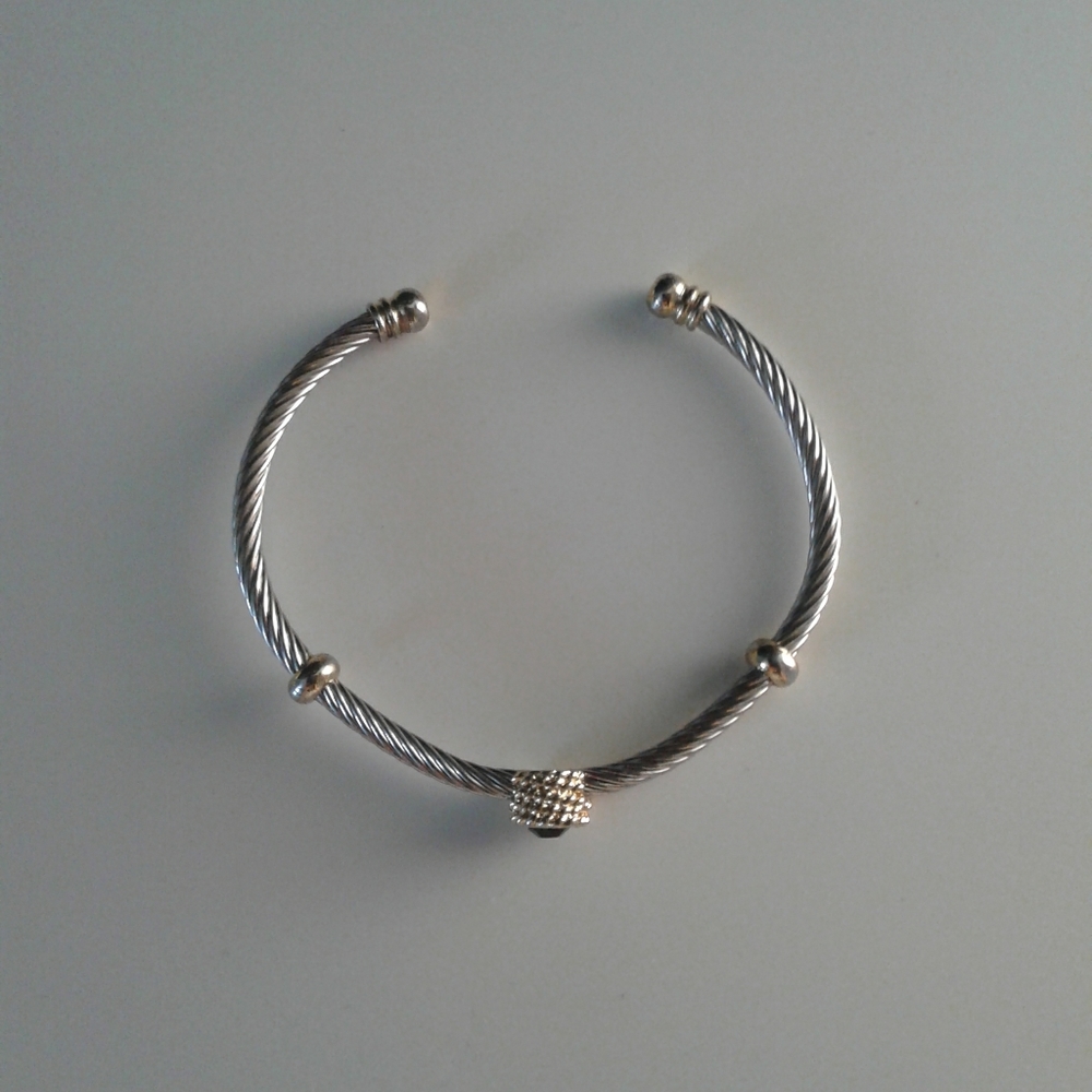 Silver and gold plated bracelet